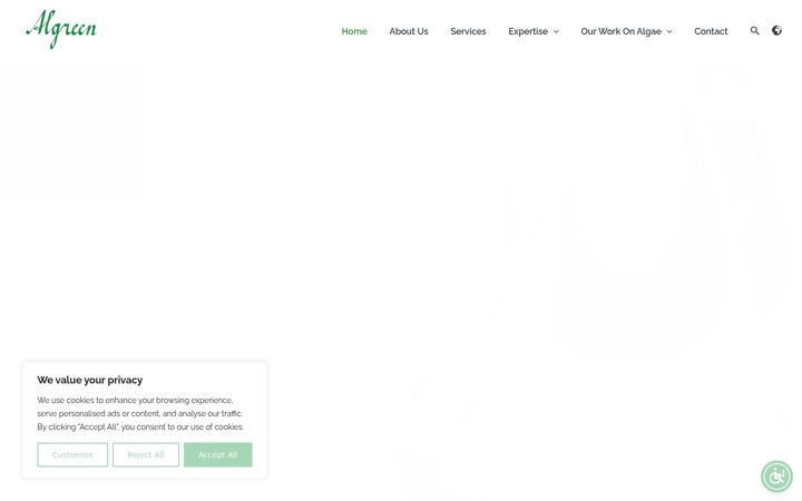 Screenshot of algreen.eu