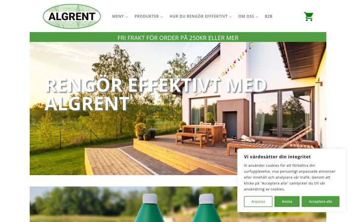 Screenshot of algrent.com