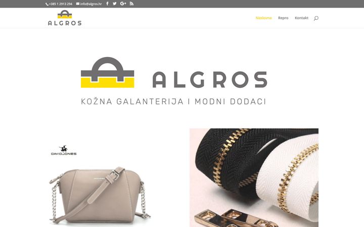 Screenshot of algros.hr