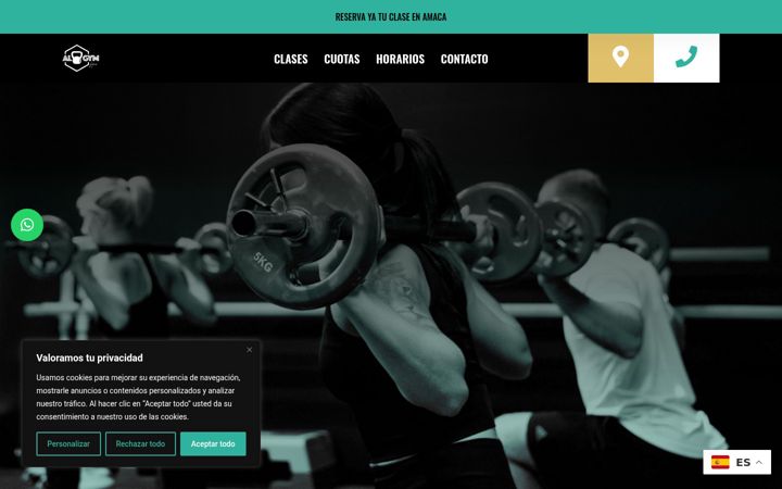 Screenshot stránky algym.es