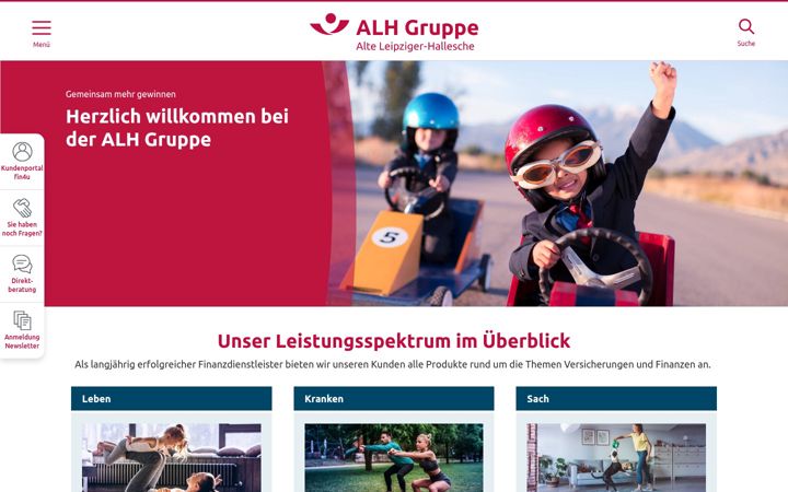 Screenshot of alh.de