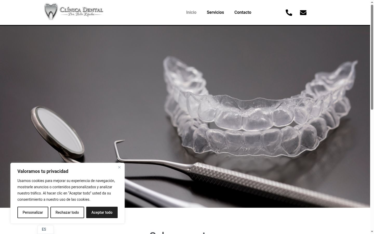 Screenshot of the consent banner shown before any interaction