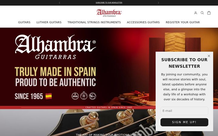 Screenshot van alhambraguitarras.com
