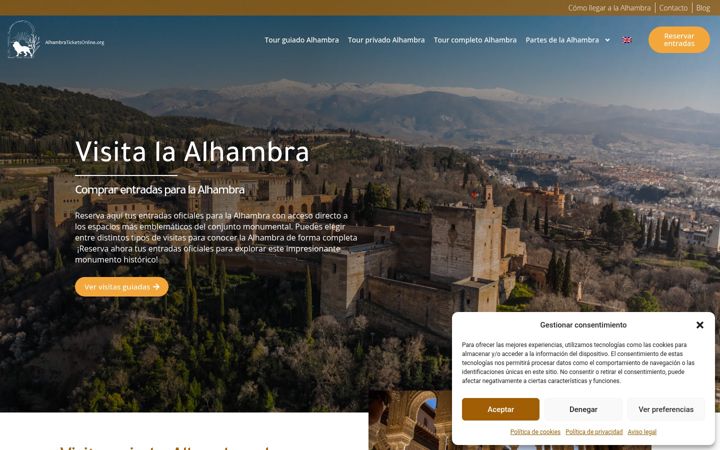 Screenshot of alhambraticketsonline.org
