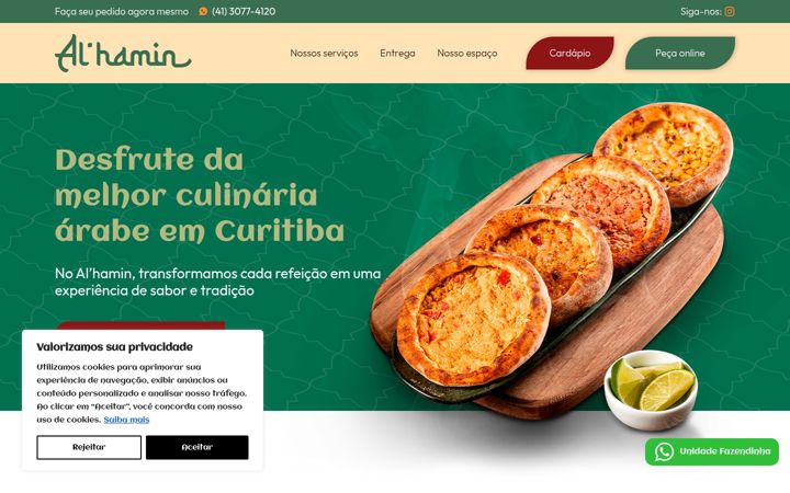 Screenshot of alhamin.com.br