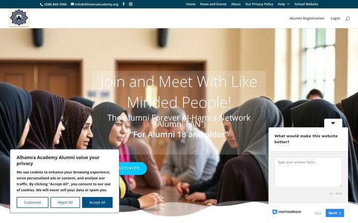 Screenshot of alhamraacademy.net