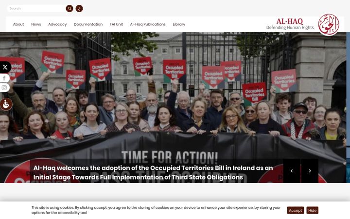 Screenshot of alhaq.org