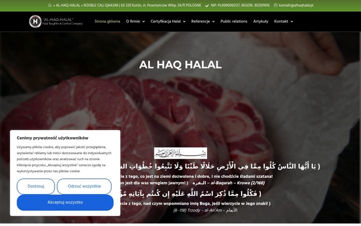 Snímek obrazovky alhaqhalal.pl