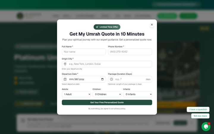 Screenshot of alharamtour.com