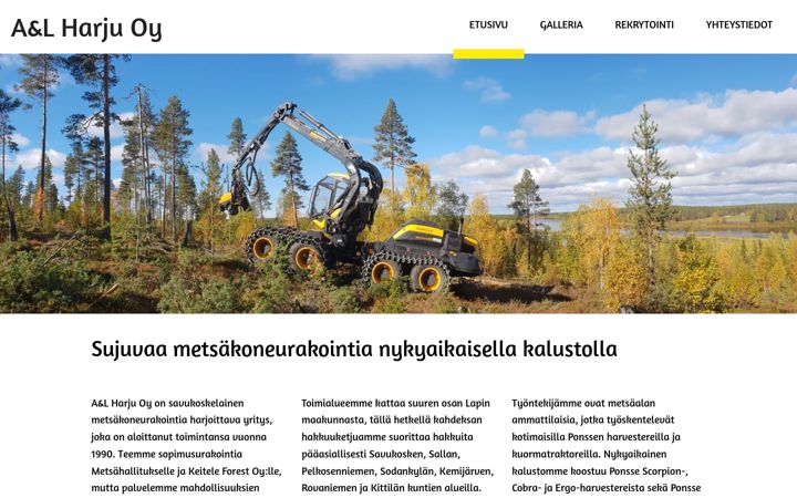 Screenshot of alharjuoy.fi