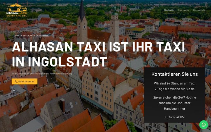 Screenshot of alhasantaxi.de