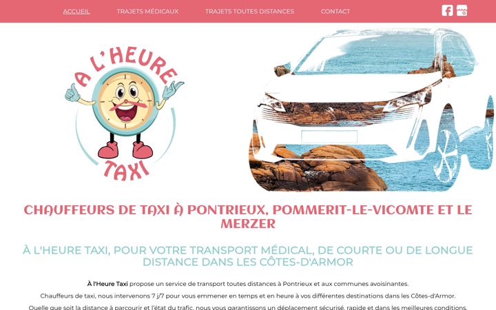 Screenshot of alheuretaxi-pommerit.com