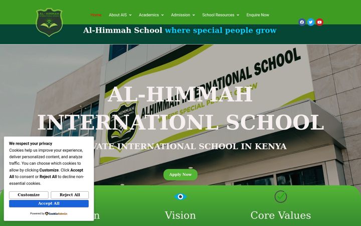 Screenshot of alhimmahschool.com