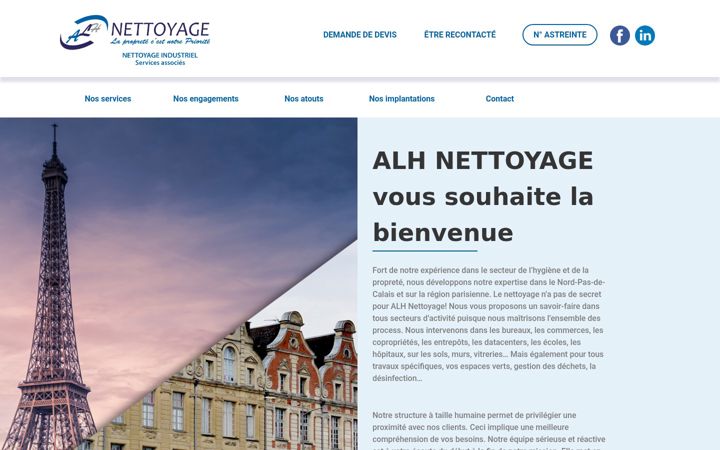 Screenshot of alhnettoyage.fr
