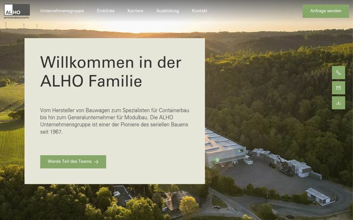 Screenshot of alho-gruppe.com