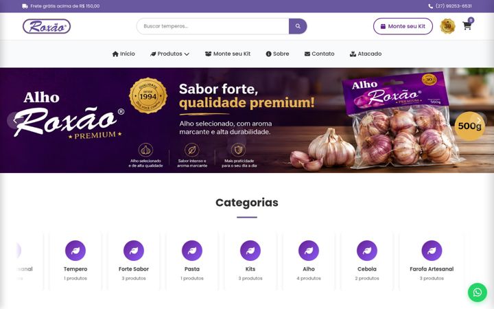 Screenshot of alhoroxao.com.br