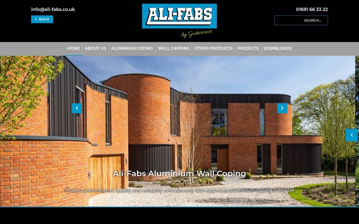 Screenshot of ali-fabs.co.uk
