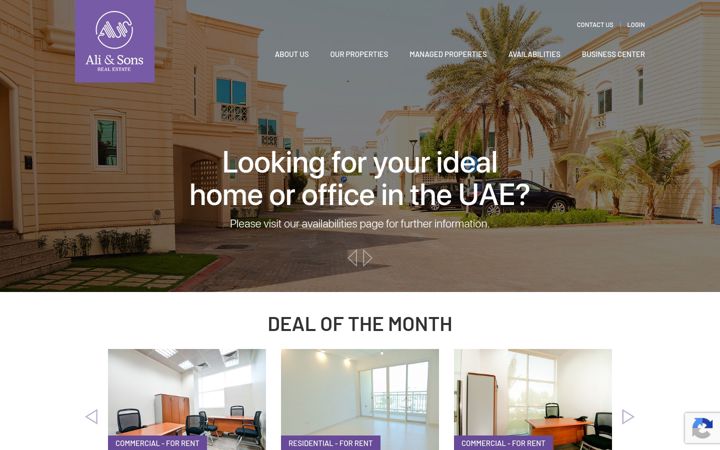 Posnetek zaslona ali-sons-realestate.com