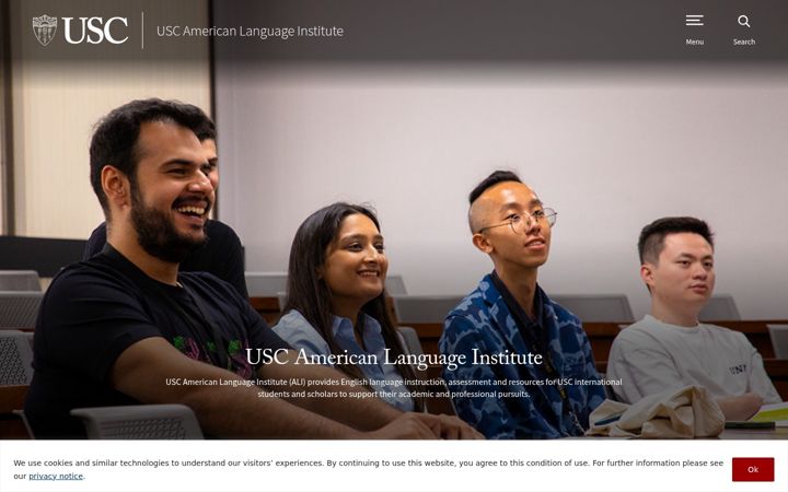 Screenshot of ali.usc.edu