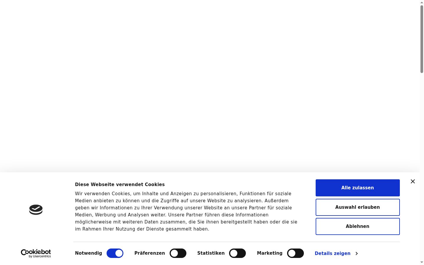 Screenshot tal-banner tal-kunsens muri qabel kwalunkwe interazzjoni