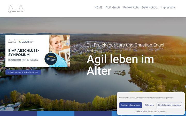 Screenshot of alia.de