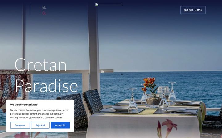 Screenshot of aliabeachhotel.gr
