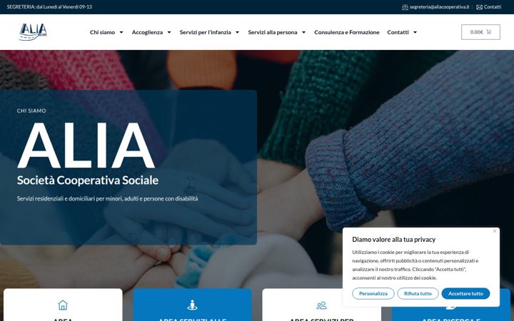 Screenshot of aliacooperativa.it