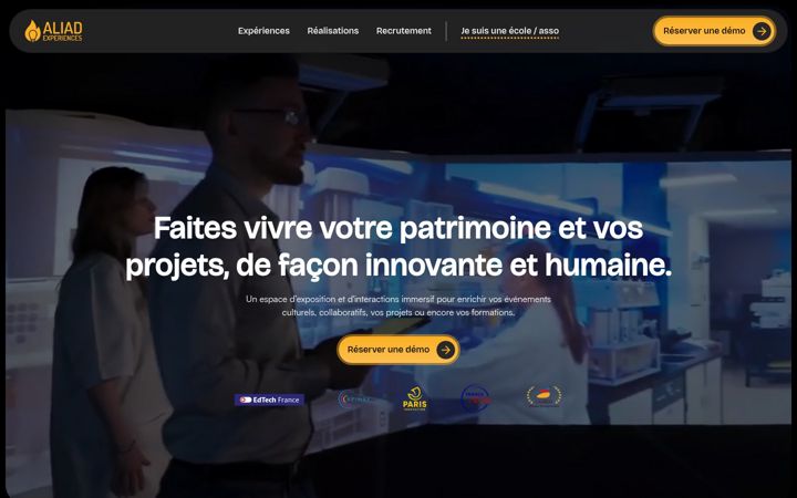 Screenshot ta' aliad-experiences.com