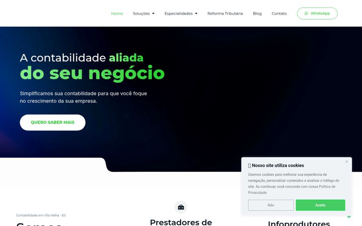 Screenshot of aliadacont.com.br