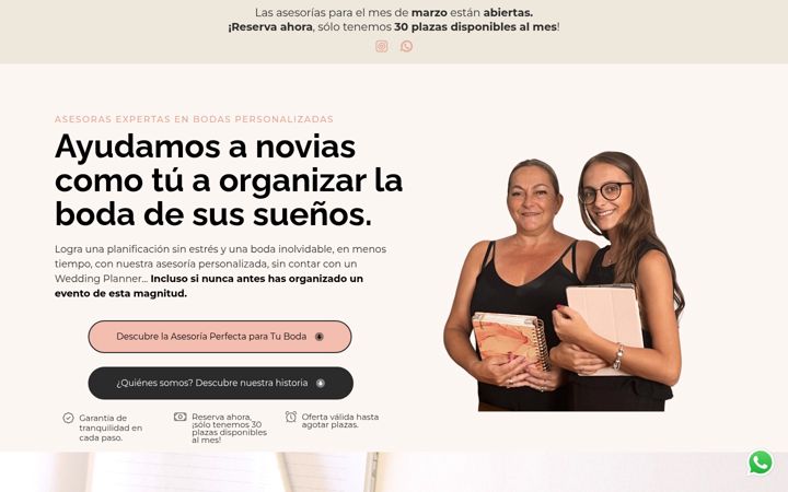 Screenshot of aliadasdeboda.com