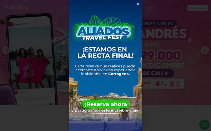 Screenshot of aliadostravel.com