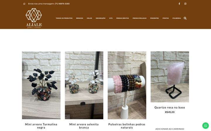 Screenshot of alialejoias.com.br