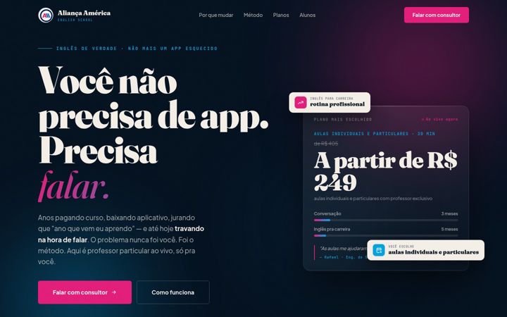 Kuvakaappaus sivustosta aliancaamerica.com.br