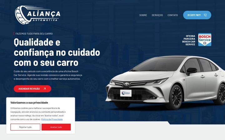 Kuvakaappaus sivustosta aliancaautomotiva.com.br
