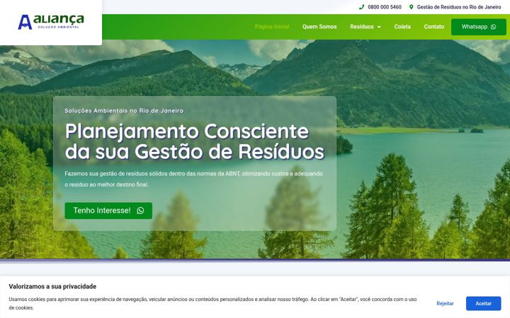 Screenshot του aliancagestaoresiduos.com.br
