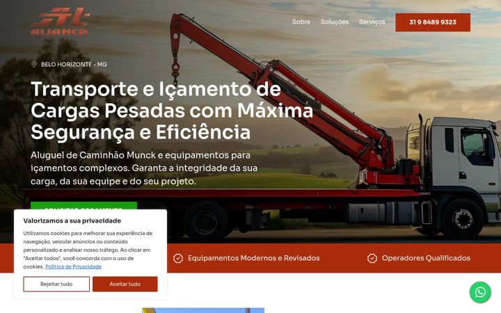 Screenshot of aliancatransporte.com.br