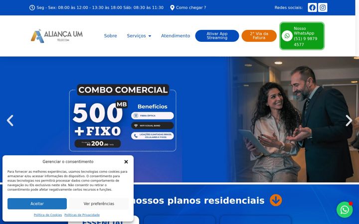 Screenshot του aliancaum.com.br