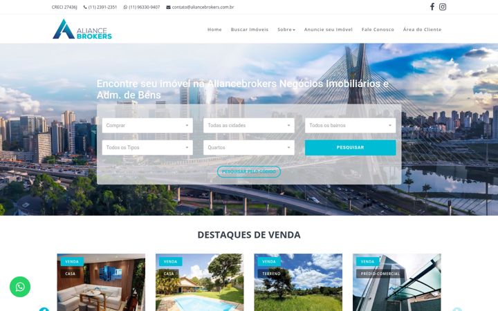 Screenshot of aliancebrokers.com.br