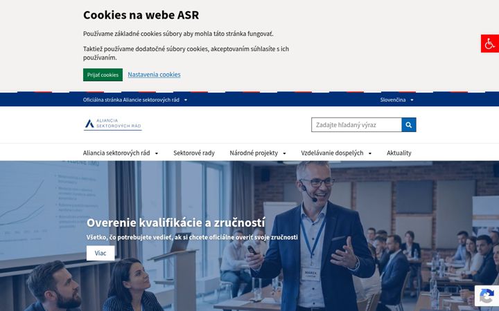 Screenshot van alianciasr.sk