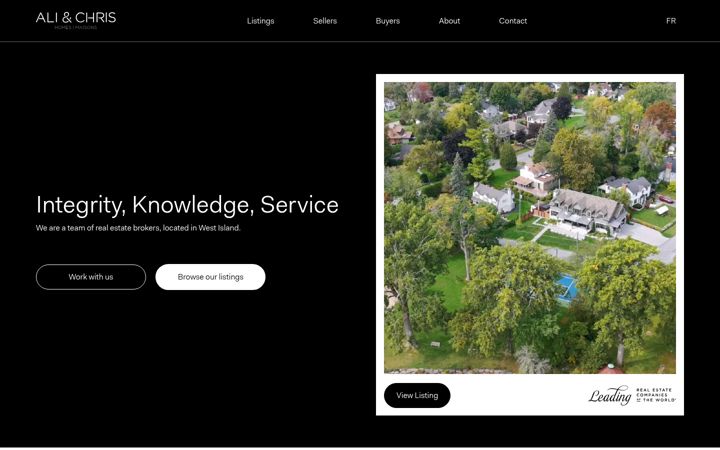 Screenshot of aliandchrishomes.com