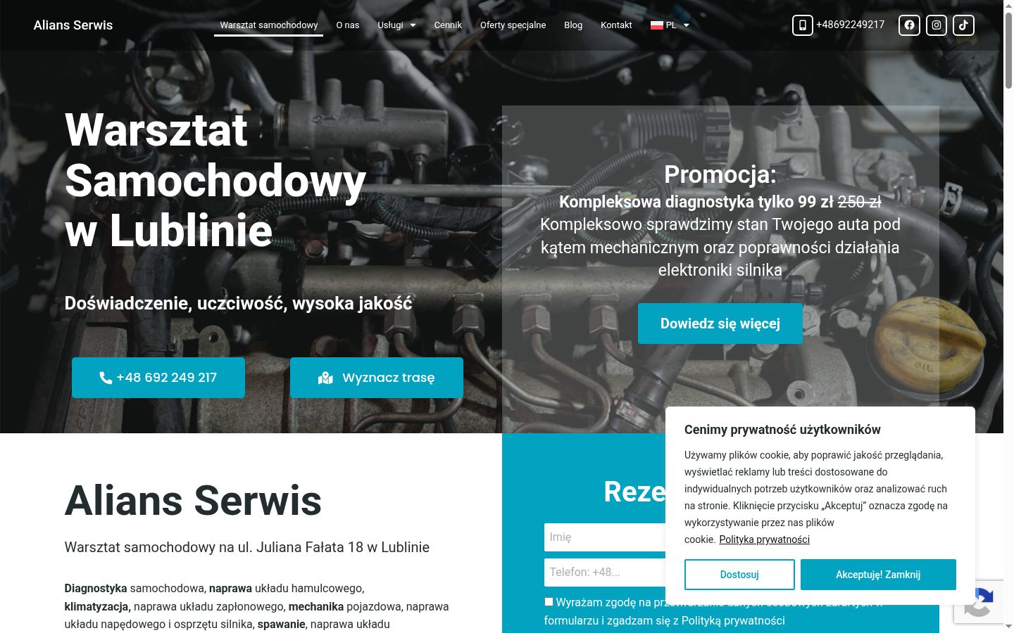 Zrzut ekranu banera zgody wyświetlanego przed jakąkolwiek interakcją
