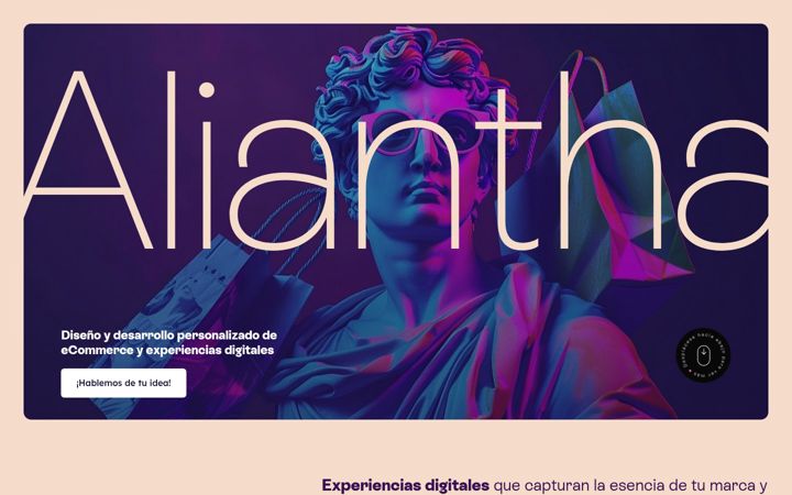 Screenshot of aliantha.es