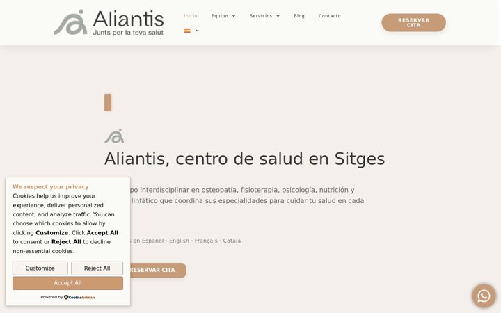 Kuvakaappaus sivustosta aliantis.es
