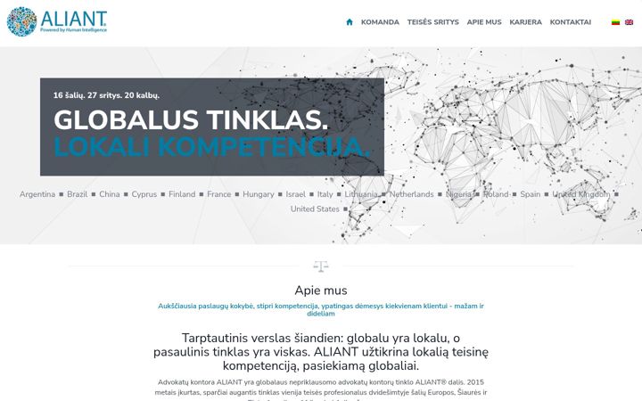 Screenshot of aliantlaw.lt
