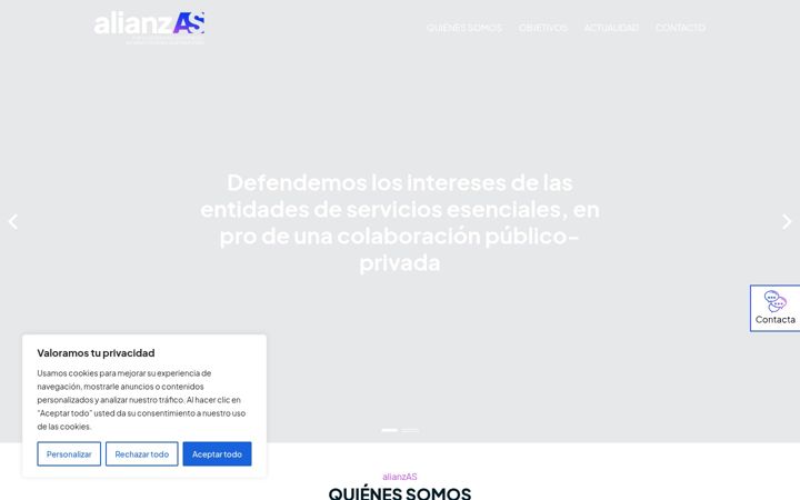 Screenshot of alianzas.org.es