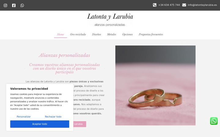 Ekraanipilt saidist alianzaspersonalizadas.es