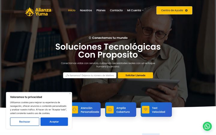Screenshot of alianzayuma.com