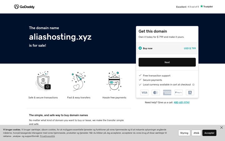 Screenshot of aliashosting.xyz
