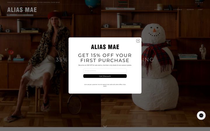 Екранна снимка на aliasmae.com.au