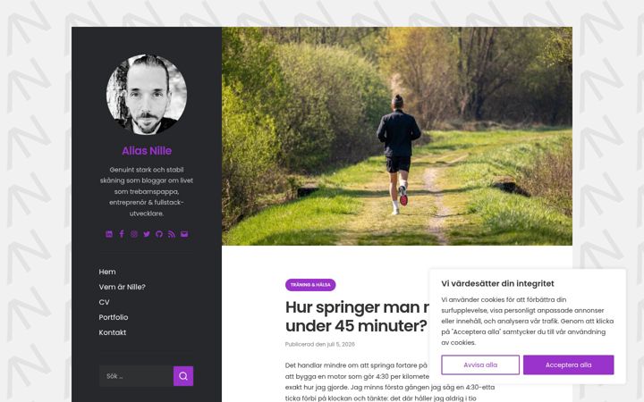 Screenshot of aliasnille.se